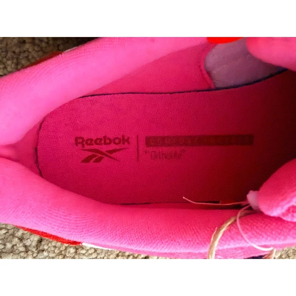 NWT Pink/Red Suede REEBOK Comfort Footbed Sneakers Size 7.5